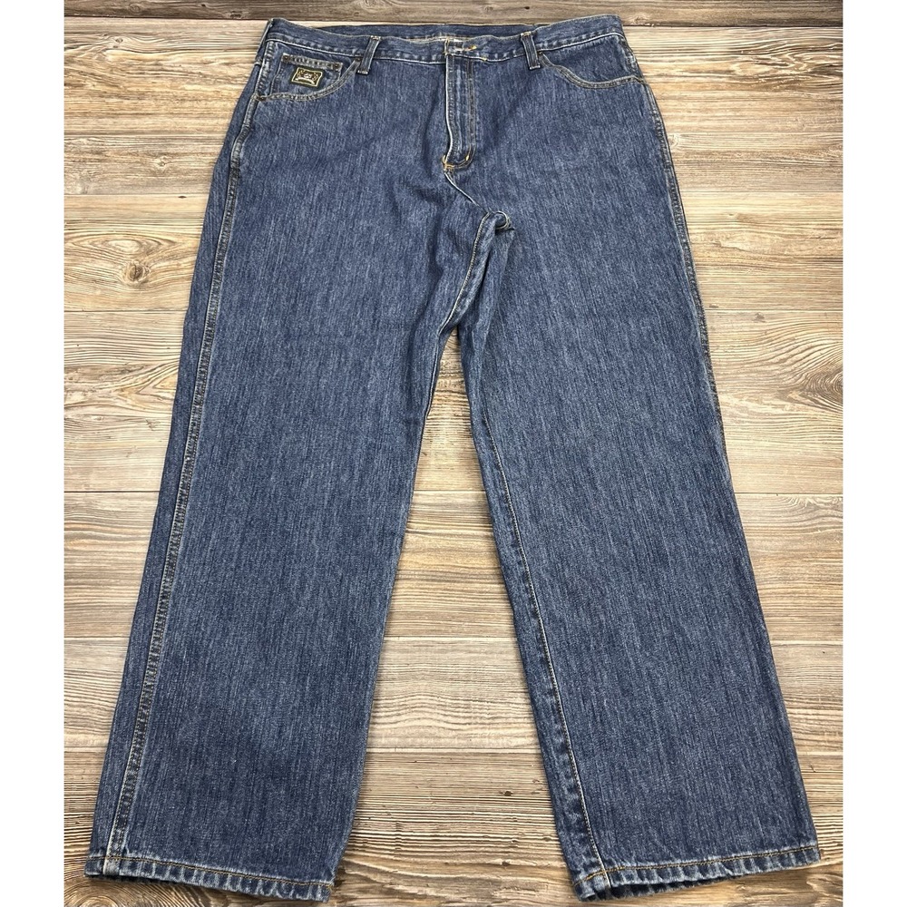 Cinch Denim Blue Jeans Green Label Cinch Up Mens 38x30 Fits 40x30 Western Cowboy